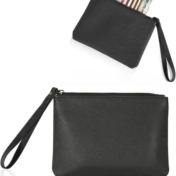 Small Makeup Bag for Purse Mini Cosmetic Pouch Zipper Little Wristlet, Tiny Make - Picture 1 of 8